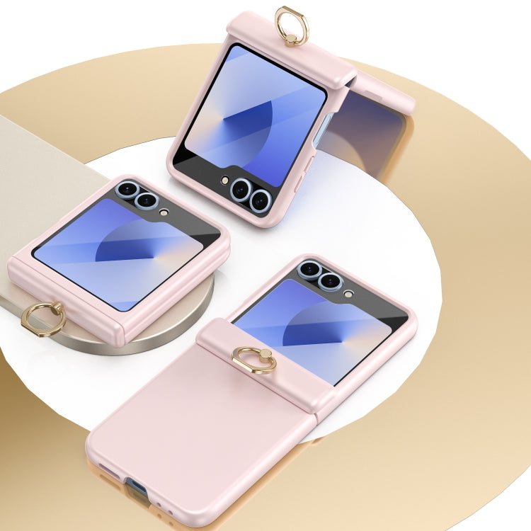 For Samsung Galaxy Z Flip5 Starry Sky Plated Ring Case-film Integrated Phone Case