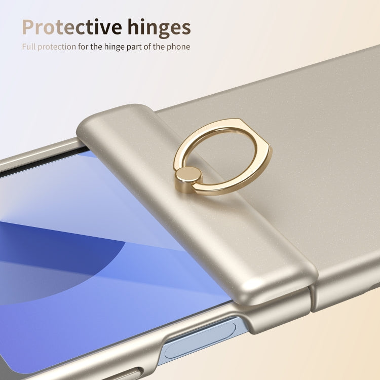 For Samsung Galaxy Z Flip5 Starry Sky Plated Ring Case-film Integrated Phone Case