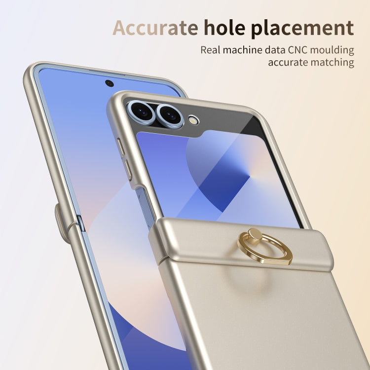 For Samsung Galaxy Z Flip5 Starry Sky Plated Ring Case-film Integrated Phone Case