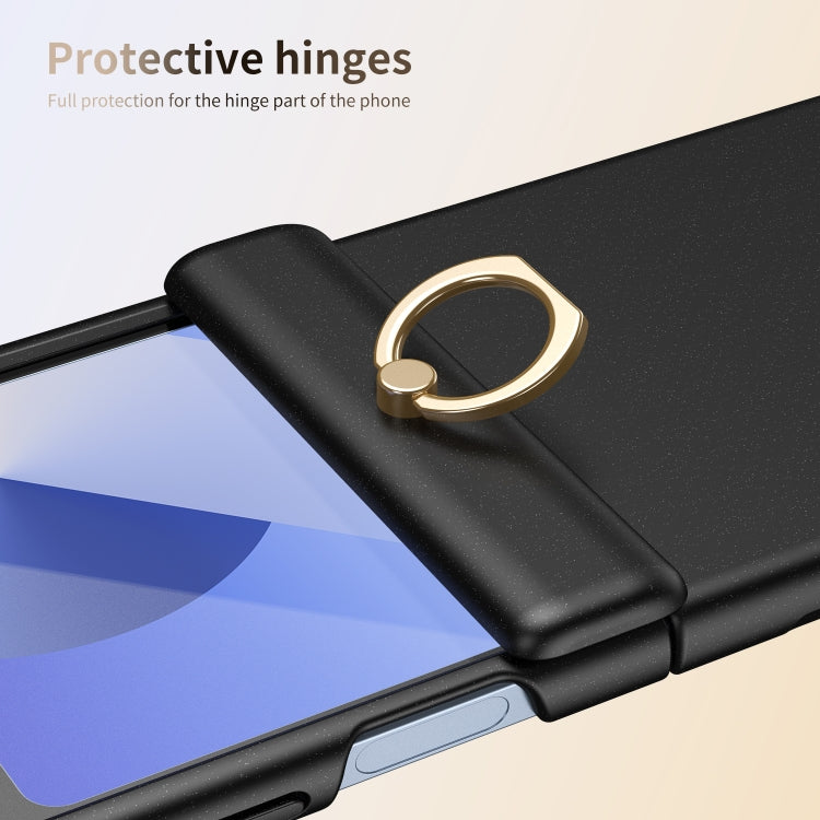 For Samsung Galaxy Z Flip5 Starry Sky Plated Ring Case-film Integrated Phone Case