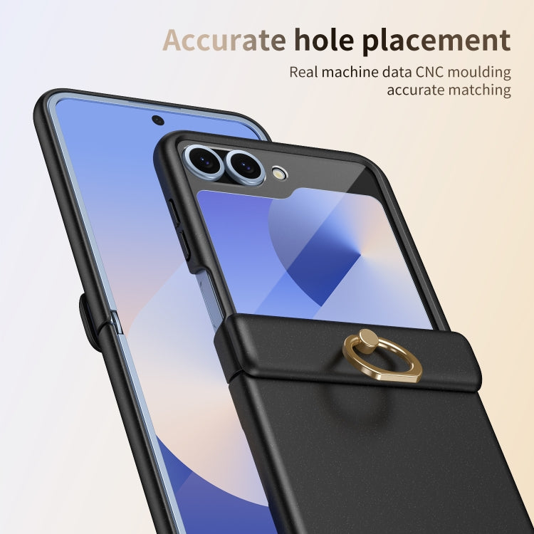 For Samsung Galaxy Z Flip5 Starry Sky Plated Ring Case-film Integrated Phone Case