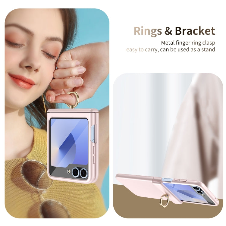 For Samsung Galaxy Z Flip6 / Flip7 FE Starry Sky Plated Ring Case-film Integrated Phone Case