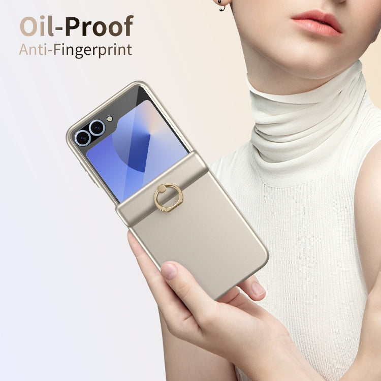 For Samsung Galaxy Z Flip6 / Flip7 FE Starry Sky Plated Ring Case-film Integrated Phone Case
