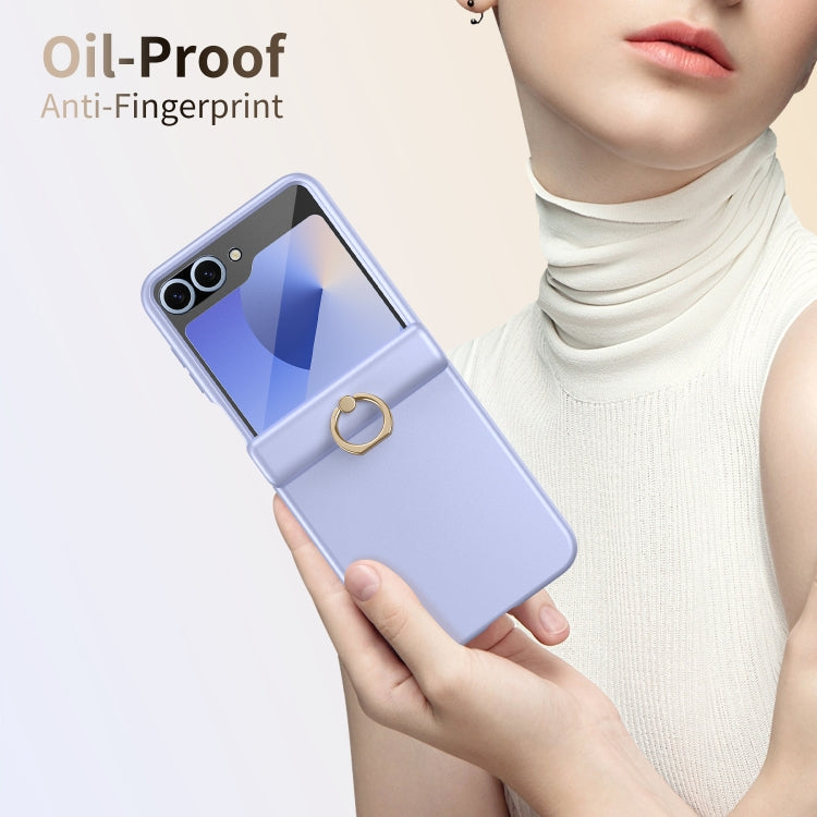 For Samsung Galaxy Z Flip6 / Flip7 FE Starry Sky Plated Ring Case-film Integrated Phone Case