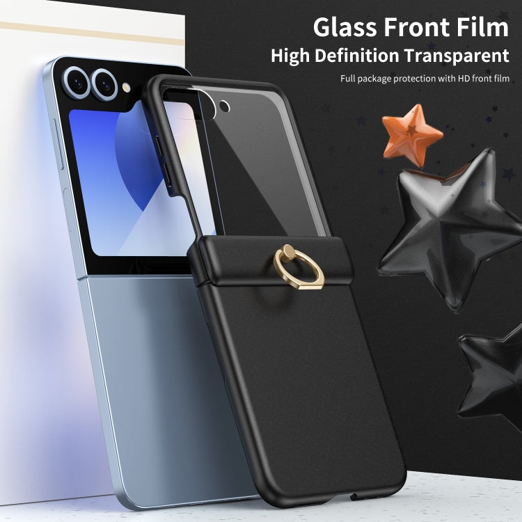 For Samsung Galaxy Z Flip6 / Flip7 FE Starry Sky Plated Ring Case-film Integrated Phone Case