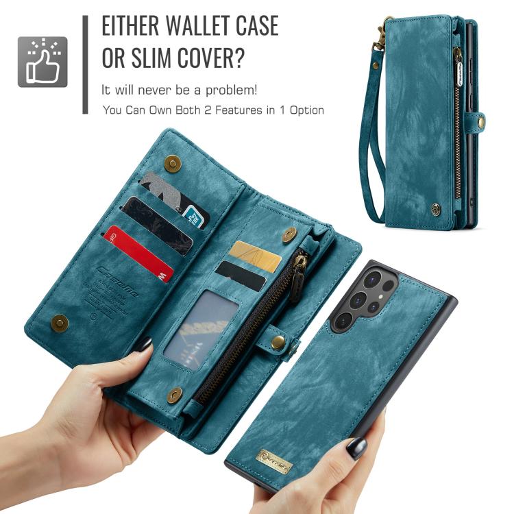 For Samsung Galaxy S25 Ultra 5G CaseMe 008 Detachable Multifunctional Leather Phone Case