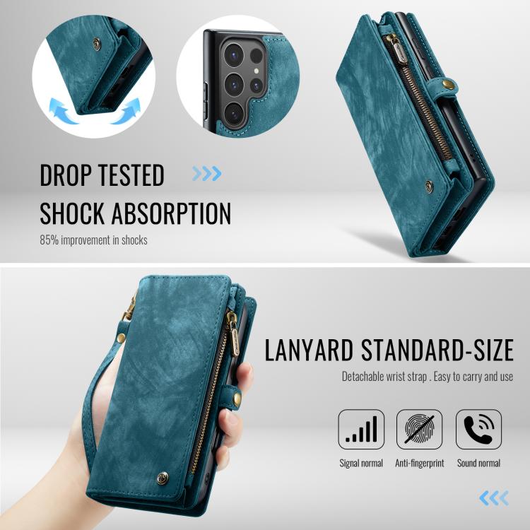 For Samsung Galaxy S25 Ultra 5G CaseMe 008 Detachable Multifunctional Leather Phone Case