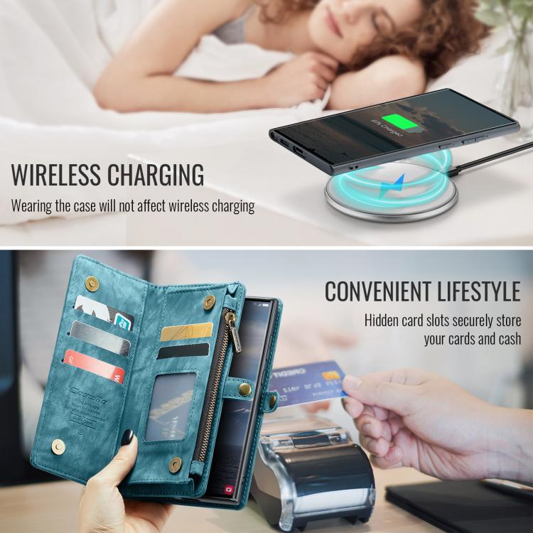 For Samsung Galaxy S25 Ultra 5G CaseMe 008 Detachable Multifunctional Leather Phone Case