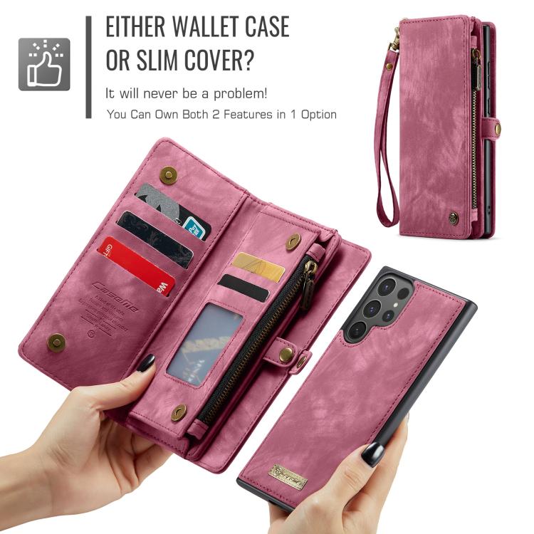 For Samsung Galaxy S25 Ultra 5G CaseMe 008 Detachable Multifunctional Leather Phone Case