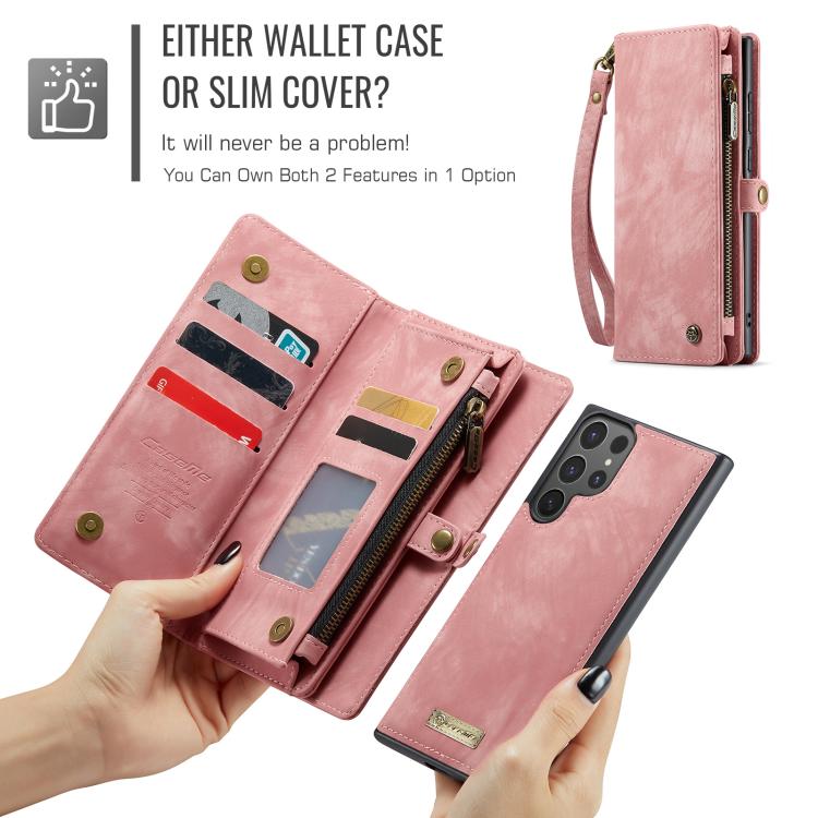 For Samsung Galaxy S25 Ultra 5G CaseMe 008 Detachable Multifunctional Leather Phone Case