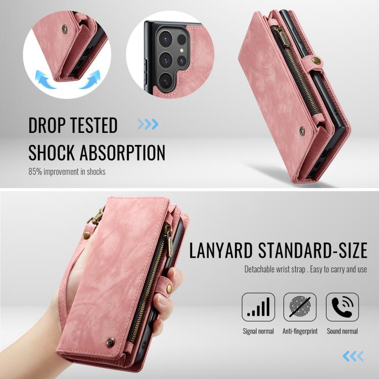 For Samsung Galaxy S25 Ultra 5G CaseMe 008 Detachable Multifunctional Leather Phone Case