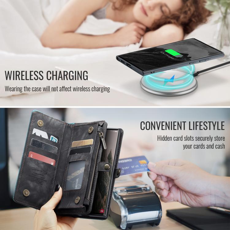 For Samsung Galaxy S25 Ultra 5G CaseMe 008 Detachable Multifunctional Leather Phone Case