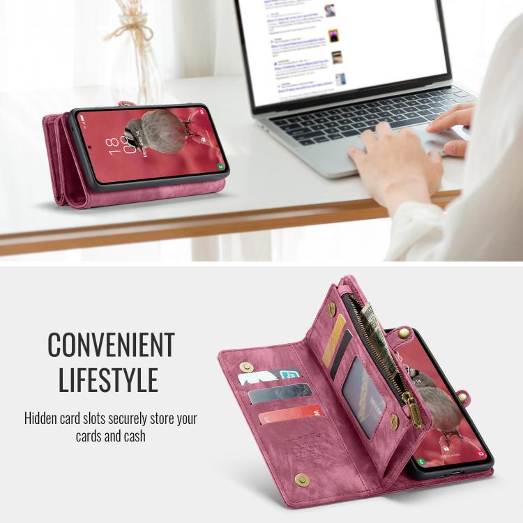 For Samsung Galaxy S25 5G CaseMe 008 Detachable Multifunctional Leather Phone Case