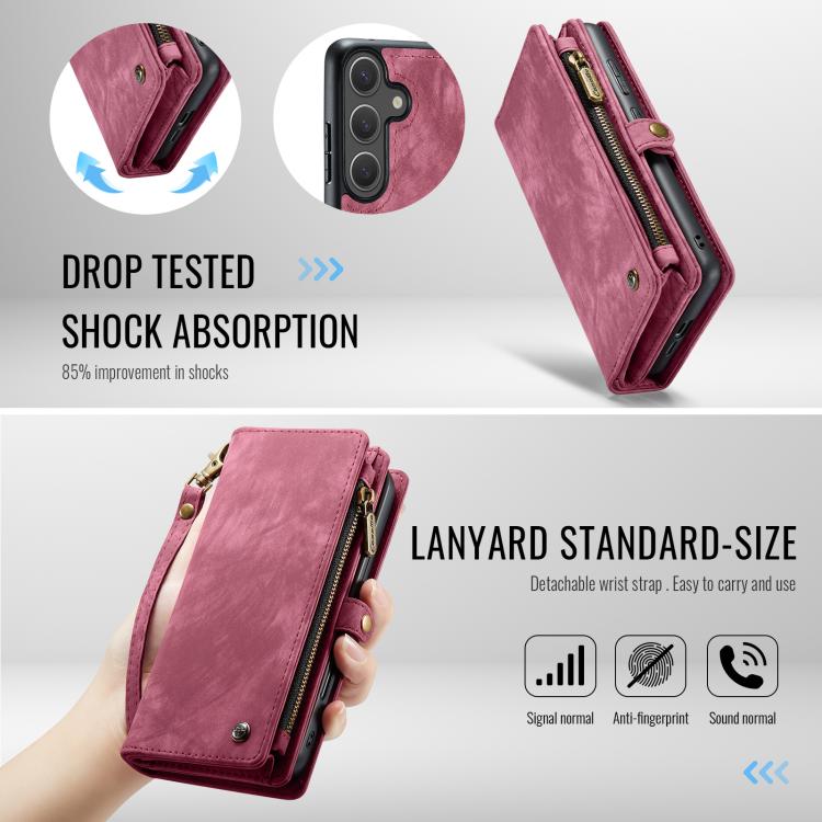 For Samsung Galaxy S25 5G CaseMe 008 Detachable Multifunctional Leather Phone Case