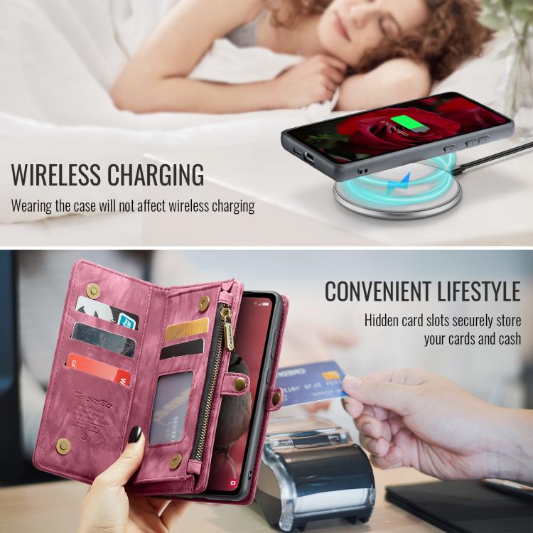 For Samsung Galaxy S25 5G CaseMe 008 Detachable Multifunctional Leather Phone Case
