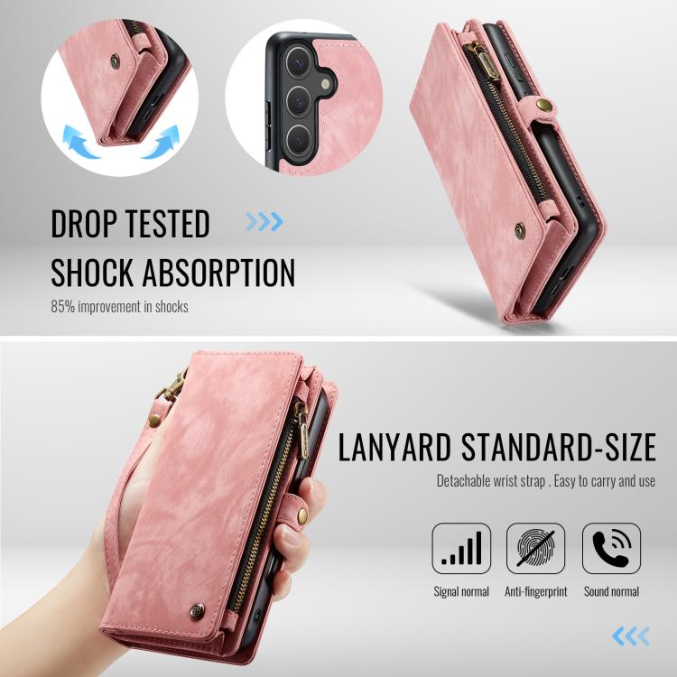 For Samsung Galaxy S25 5G CaseMe 008 Detachable Multifunctional Leather Phone Case