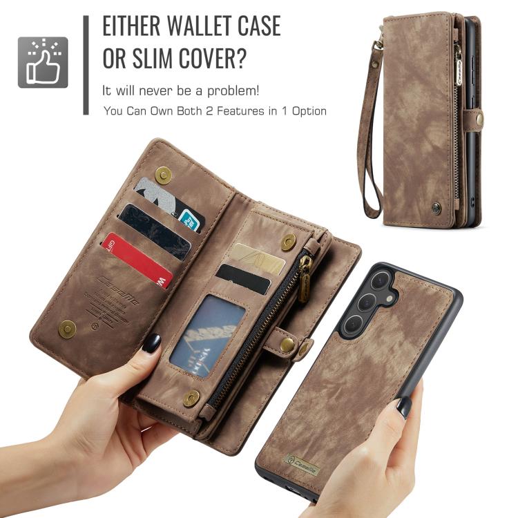 For Samsung Galaxy S25 5G CaseMe 008 Detachable Multifunctional Leather Phone Case