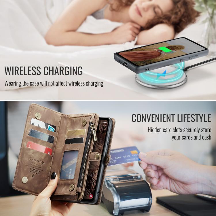 For Samsung Galaxy S25 5G CaseMe 008 Detachable Multifunctional Leather Phone Case