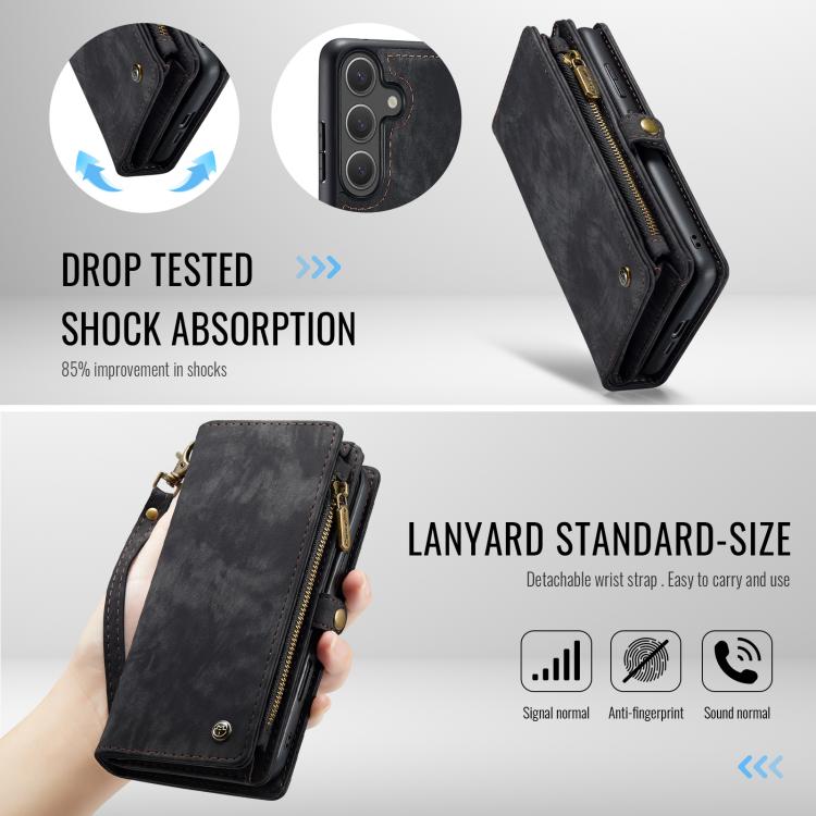 For Samsung Galaxy S25 5G CaseMe 008 Detachable Multifunctional Leather Phone Case
