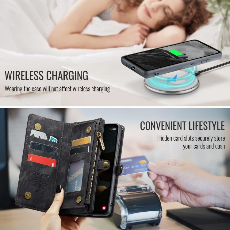 For Samsung Galaxy S25 5G CaseMe 008 Detachable Multifunctional Leather Phone Case