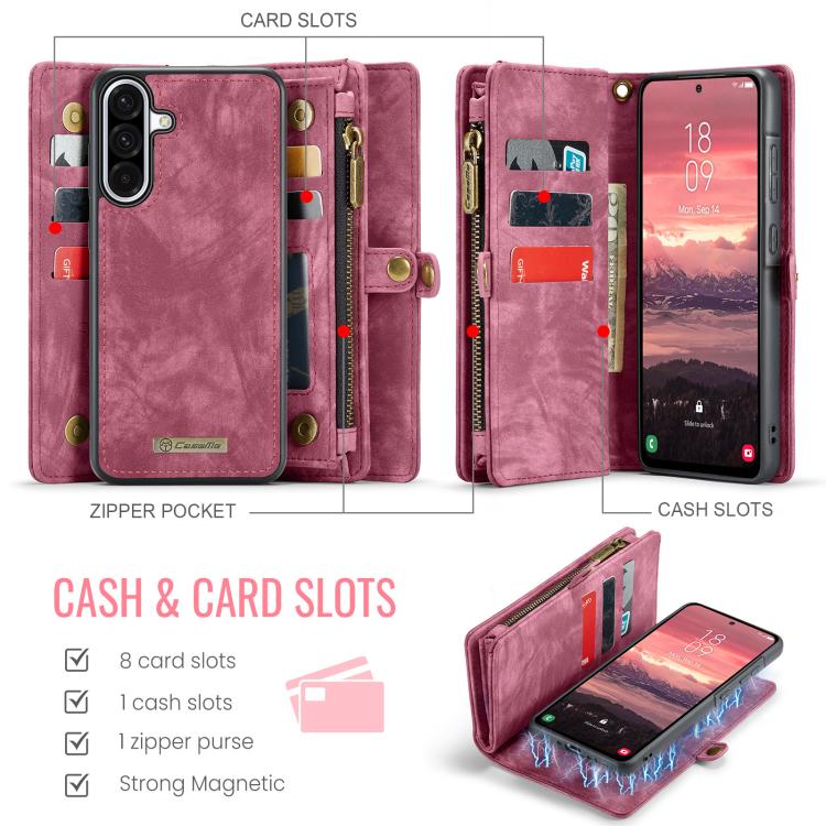 For Samsung Galaxy A36 5G CaseMe 008 Detachable Multifunctional Leather Phone Case