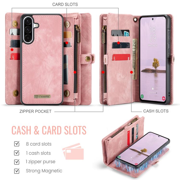 For Samsung Galaxy A36 5G CaseMe 008 Detachable Multifunctional Leather Phone Case