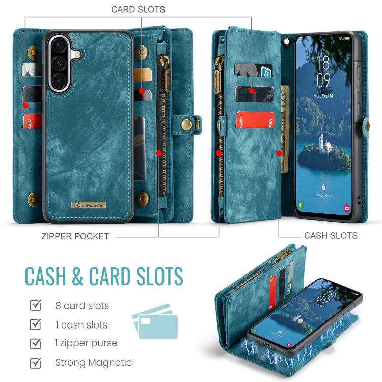 For Samsung Galaxy A56 5G CaseMe 008 Detachable Multifunctional Leather Phone Case