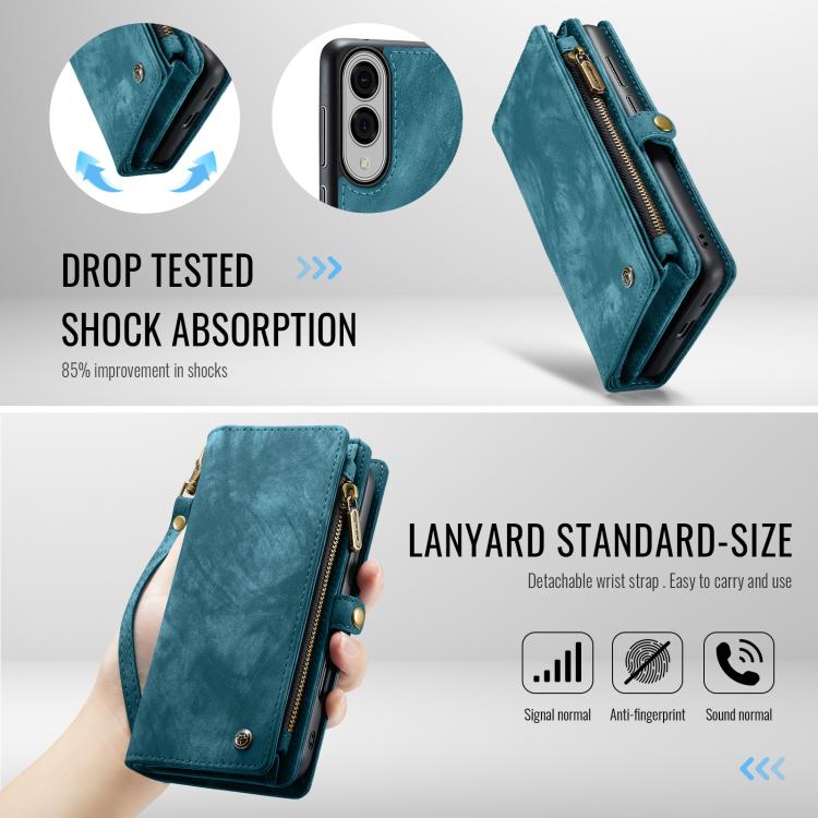 For Samsung Galaxy S25 Edge 5G CaseMe 008 Detachable Multifunctional Leather Phone Case