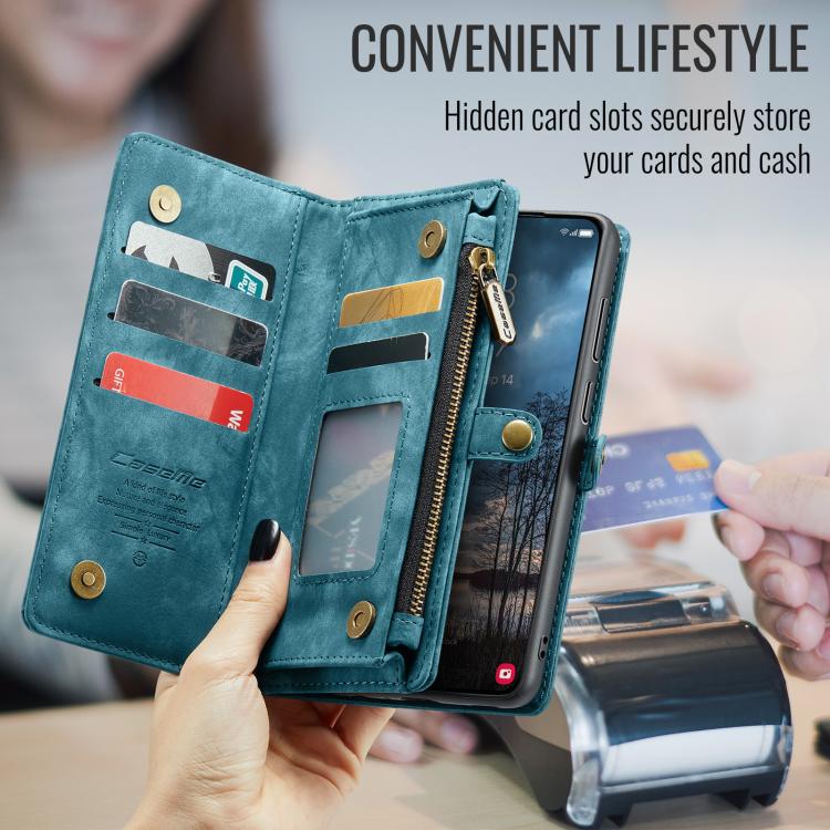For Samsung Galaxy S25 Edge 5G CaseMe 008 Detachable Multifunctional Leather Phone Case