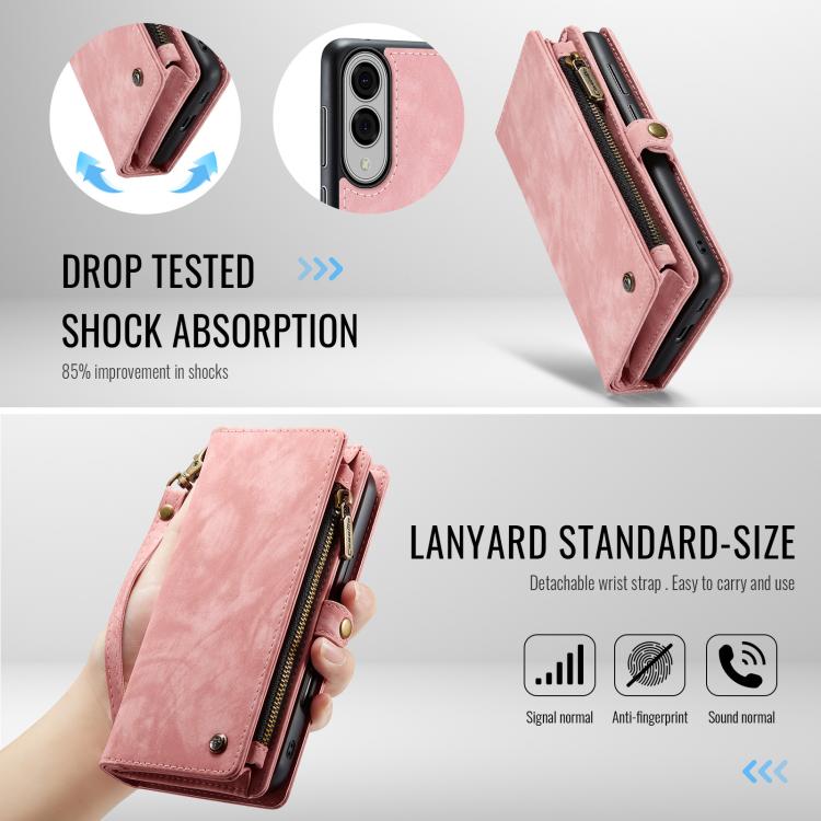 For Samsung Galaxy S25 Edge 5G CaseMe 008 Detachable Multifunctional Leather Phone Case