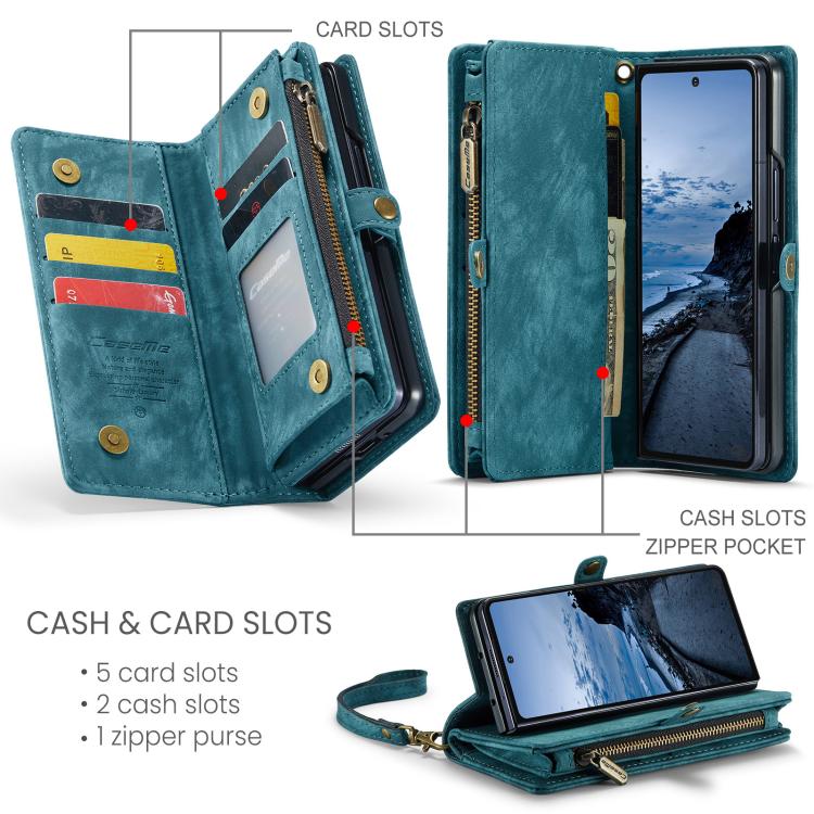 For Samsung Galaxy Z Fold7 CaseMe 008 Detachable Multifunctional Leather Phone Case
