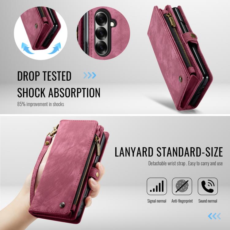 For Samsung Galaxy Z Fold7 CaseMe 008 Detachable Multifunctional Leather Phone Case