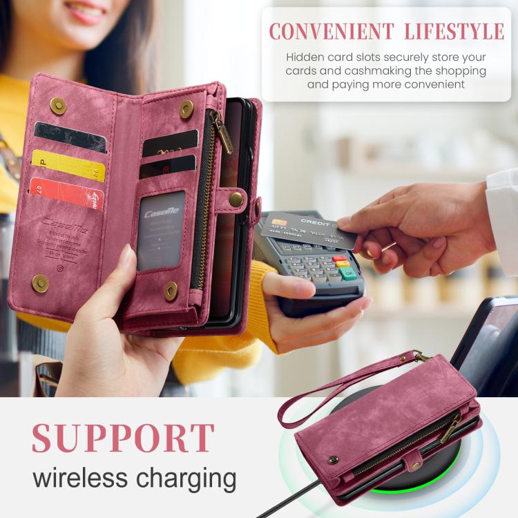 For Samsung Galaxy Z Fold7 CaseMe 008 Detachable Multifunctional Leather Phone Case
