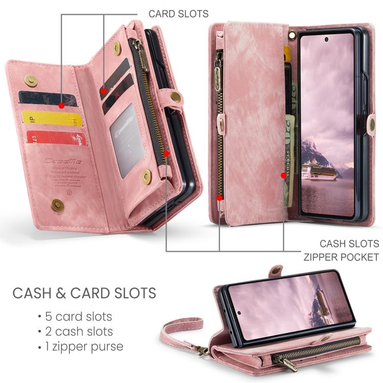 For Samsung Galaxy Z Fold7 CaseMe 008 Detachable Multifunctional Leather Phone Case