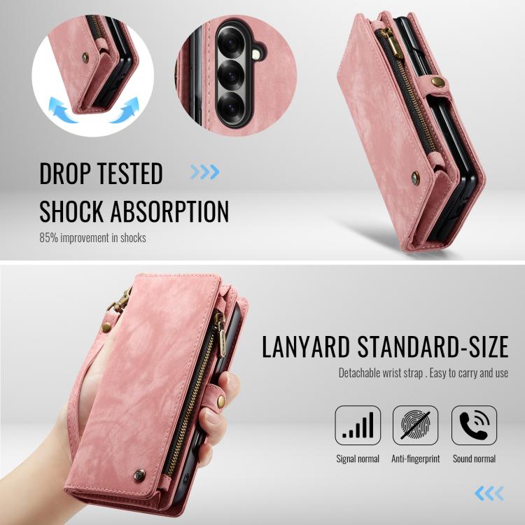 For Samsung Galaxy Z Fold7 CaseMe 008 Detachable Multifunctional Leather Phone Case