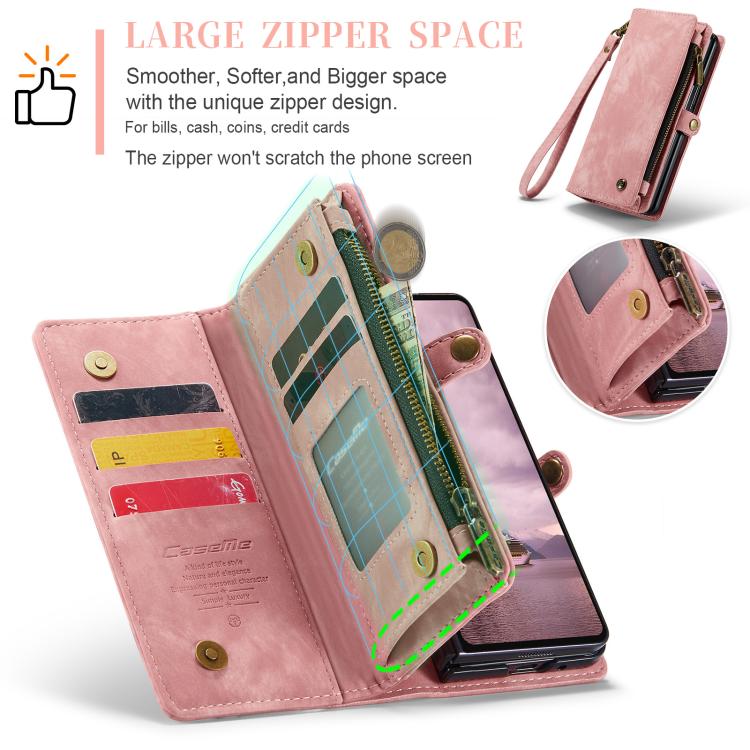 For Samsung Galaxy Z Fold7 CaseMe 008 Detachable Multifunctional Leather Phone Case