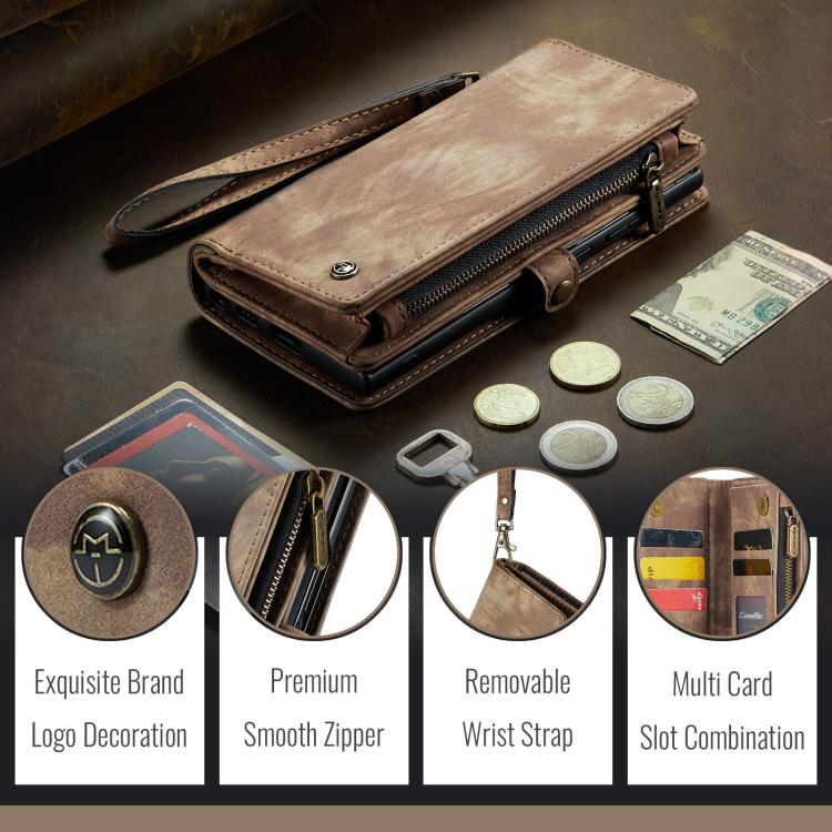 For Samsung Galaxy Z Fold7 CaseMe 008 Detachable Multifunctional Leather Phone Case