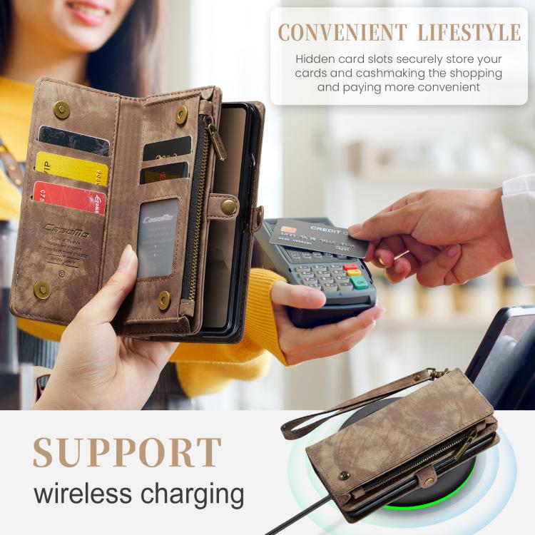 For Samsung Galaxy Z Fold7 CaseMe 008 Detachable Multifunctional Leather Phone Case