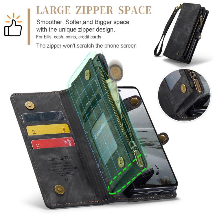 For Samsung Galaxy Z Fold7 CaseMe 008 Detachable Multifunctional Leather Phone Case