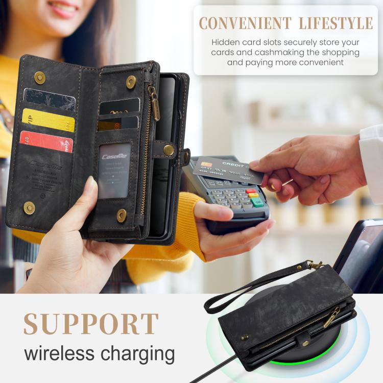 For Samsung Galaxy Z Fold7 CaseMe 008 Detachable Multifunctional Leather Phone Case