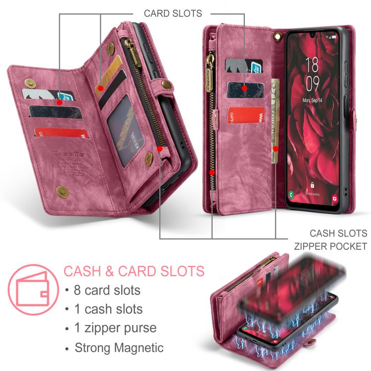 For Samsung Galaxy A17 CaseMe 008 Detachable Multifunctional Leather Phone Case