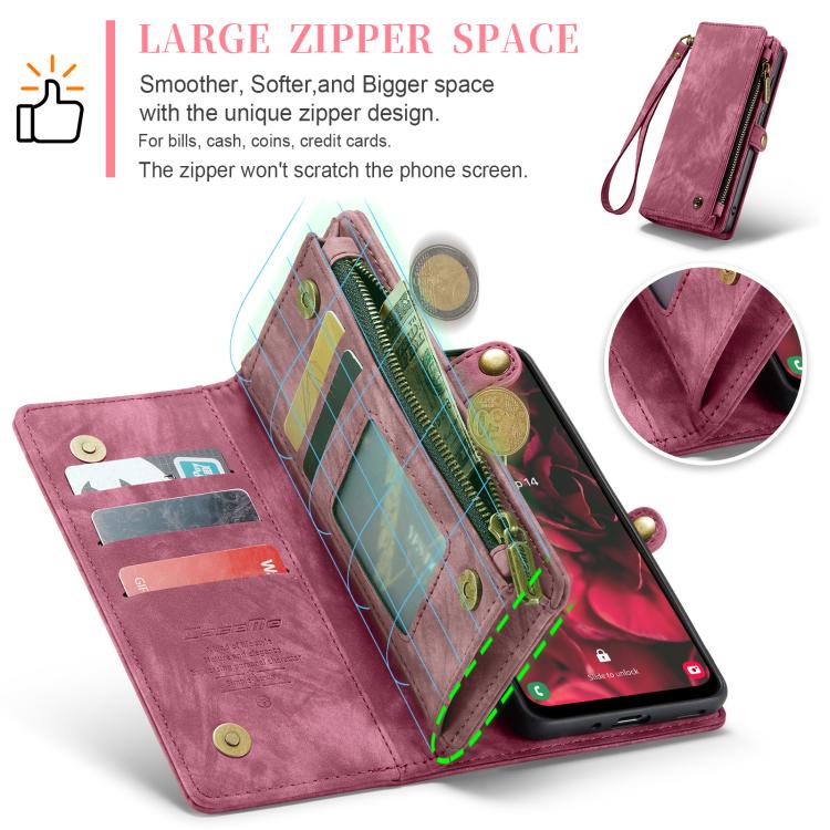 For Samsung Galaxy A17 CaseMe 008 Detachable Multifunctional Leather Phone Case