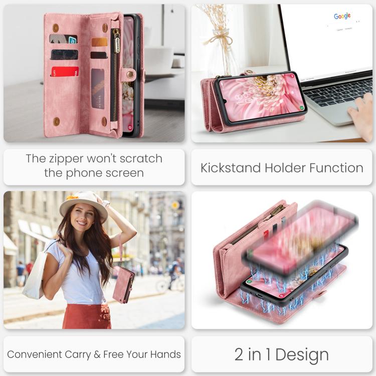 For Samsung Galaxy A17 CaseMe 008 Detachable Multifunctional Leather Phone Case