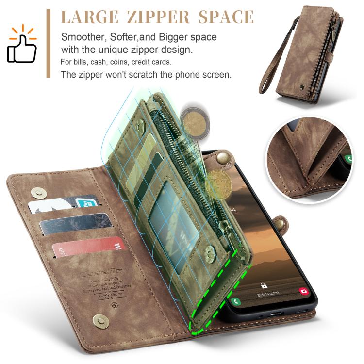 For Samsung Galaxy A17 CaseMe 008 Detachable Multifunctional Leather Phone Case