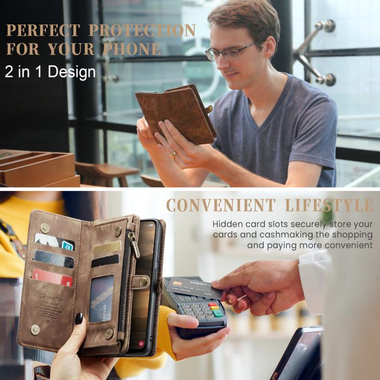 For Samsung Galaxy A17 CaseMe 008 Detachable Multifunctional Leather Phone Case