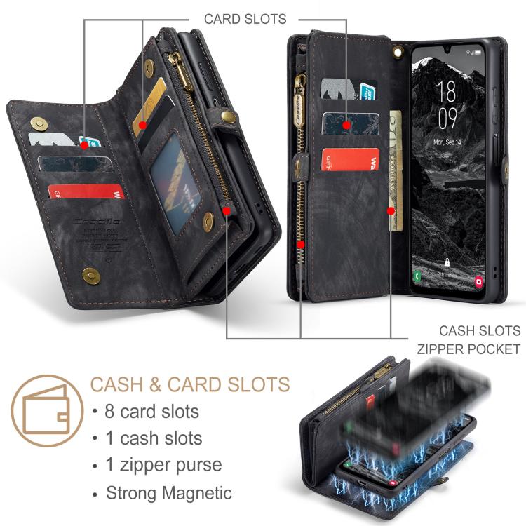 For Samsung Galaxy A17 CaseMe 008 Detachable Multifunctional Leather Phone Case