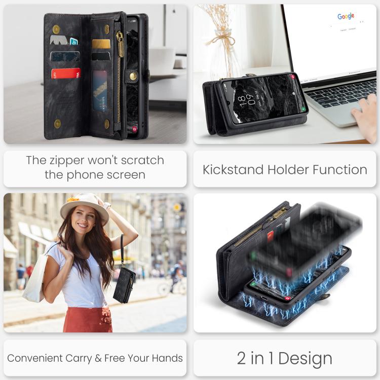 For Samsung Galaxy A17 CaseMe 008 Detachable Multifunctional Leather Phone Case