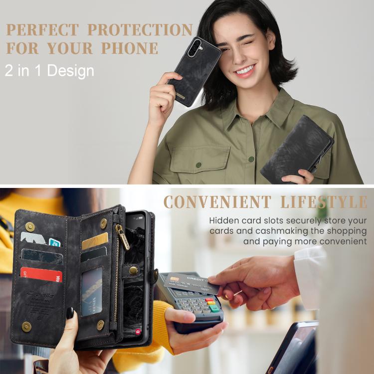 For Samsung Galaxy A17 CaseMe 008 Detachable Multifunctional Leather Phone Case
