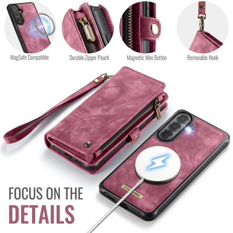 For Samsung Galaxy S26+ 5G CaseMe 008 Detachable Multifunctional Leather Phone Case