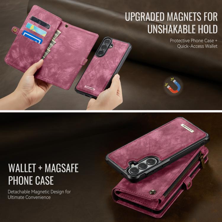 For Samsung Galaxy S26+ 5G CaseMe 008 Detachable Multifunctional Leather Phone Case